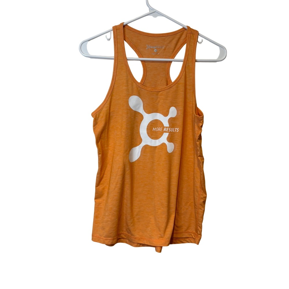 Orangetheory Fitness Tank Top Womens S Orange Racerback Splat Logo Workout